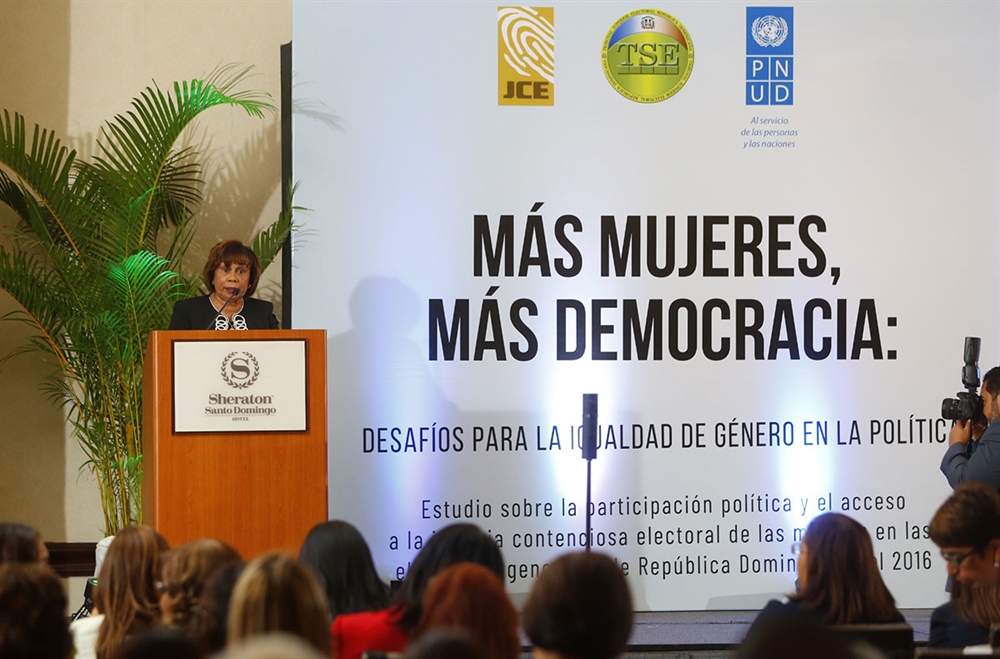 JCE, PNUD y TSE y presentan estudio “Más Mujeres, Más Democracia”, sobre igualdad de género y participación de la mujer en la política