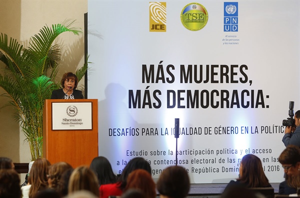 JCE, PNUD y TSE y presentan estudio “Más Mujeres, Más Democracia”, sobre igualdad de género y participación de la mujer en la política